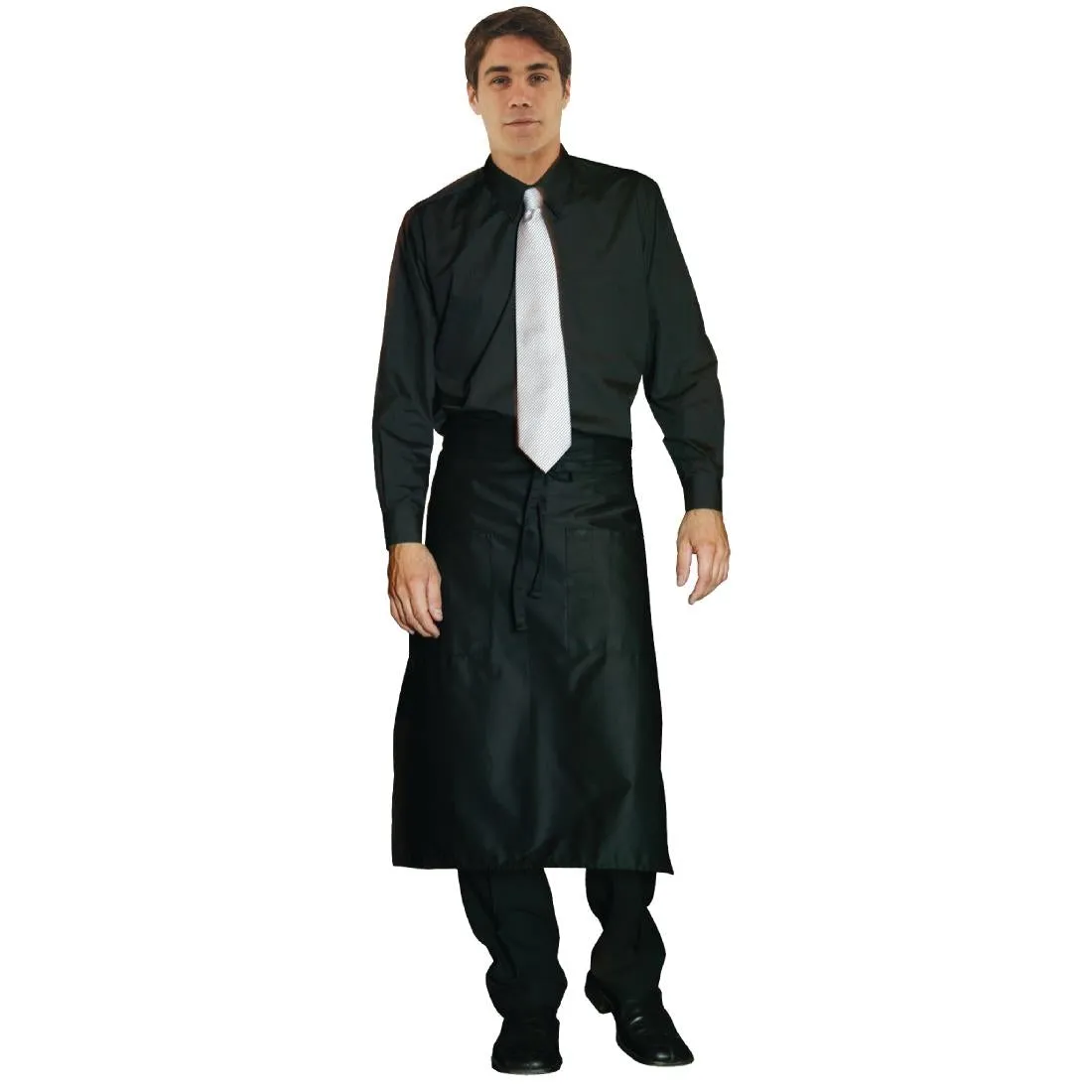 A798-XXL Chef Works Unisex Long Sleeve Dress Shirt Black