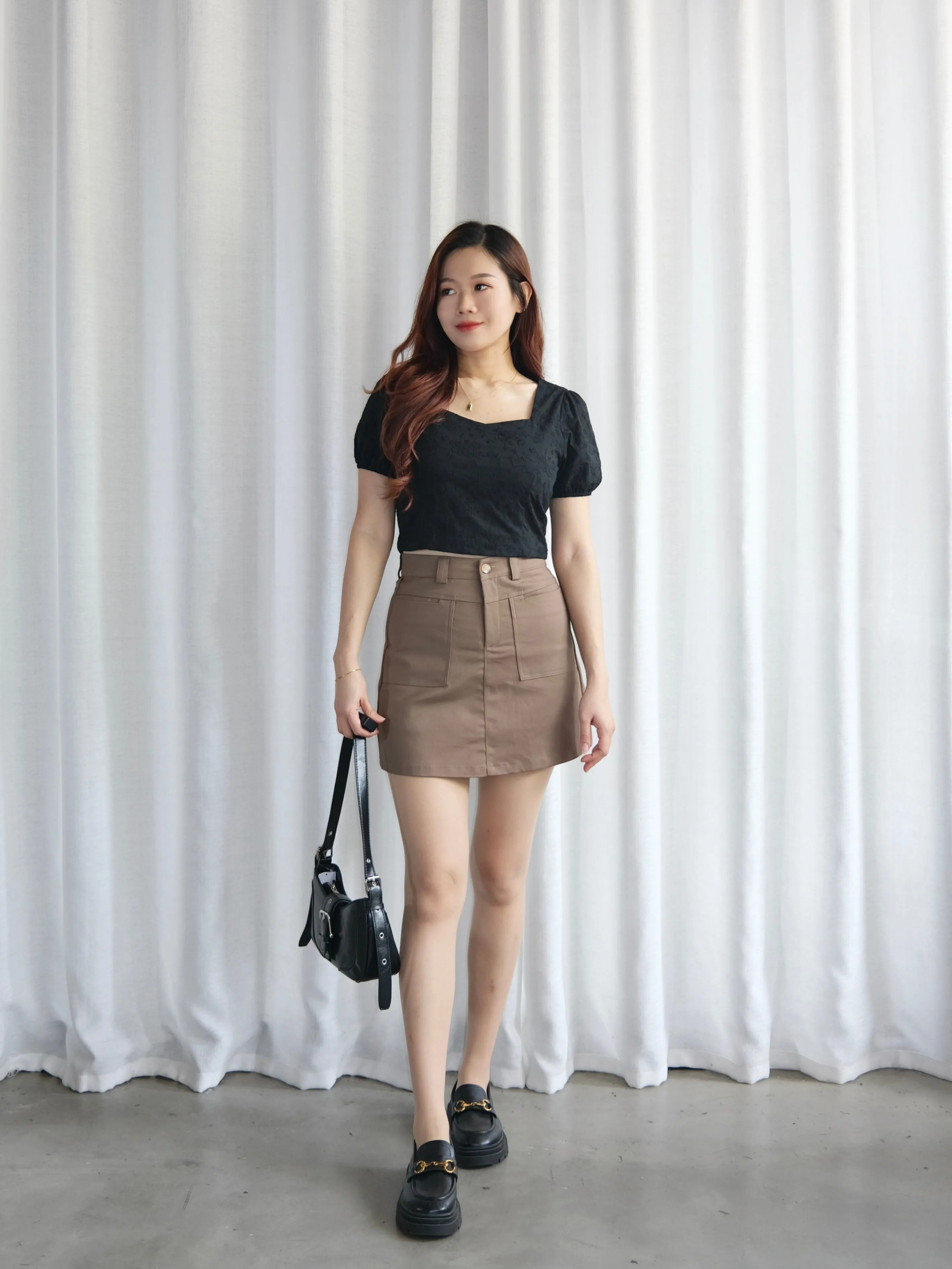 ACEWIN Basic Premium Double Pockets Short Skirt (Size S-XXL) 601307