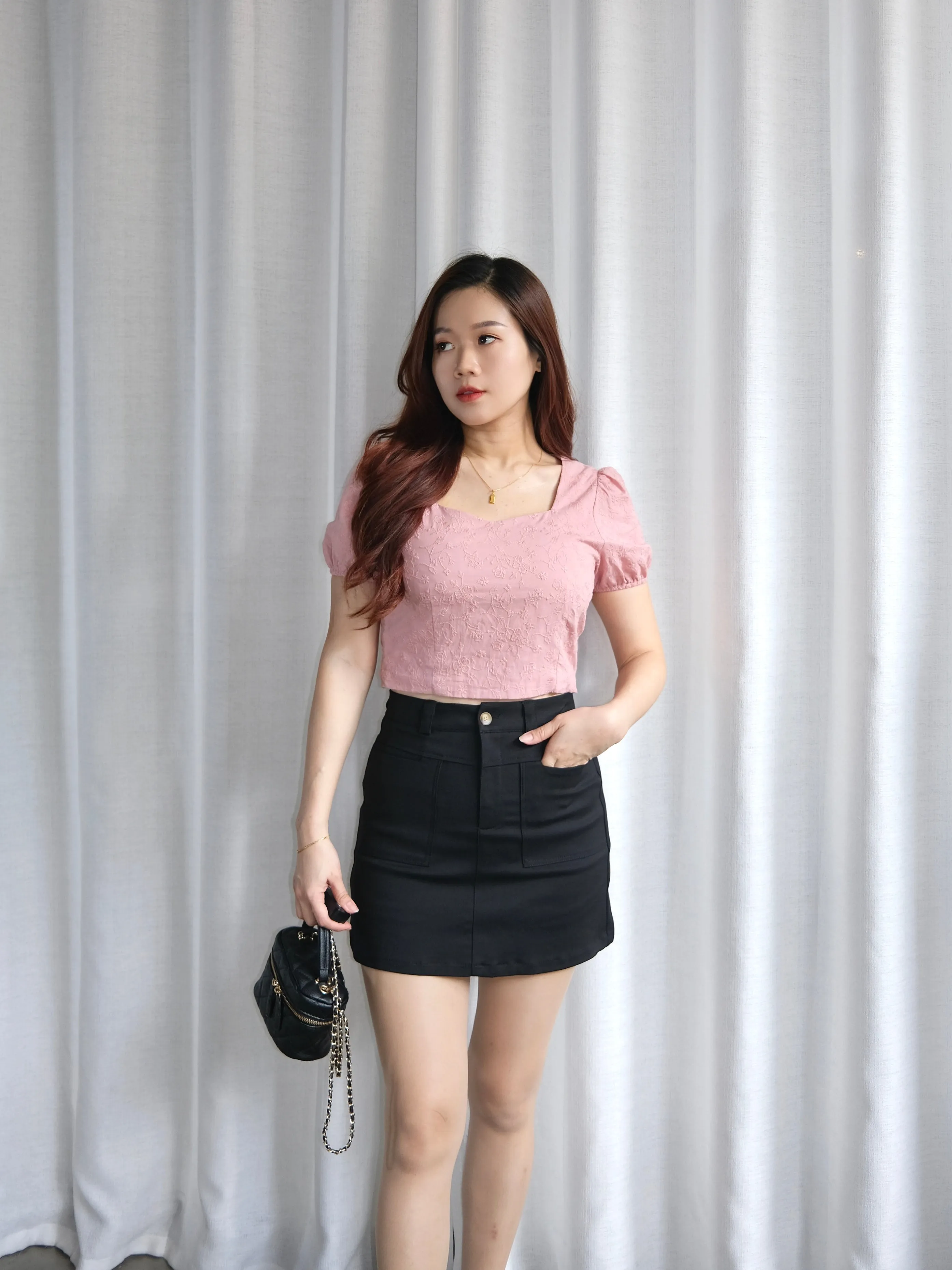 ACEWIN Basic Premium Double Pockets Short Skirt (Size S-XXL) 601307