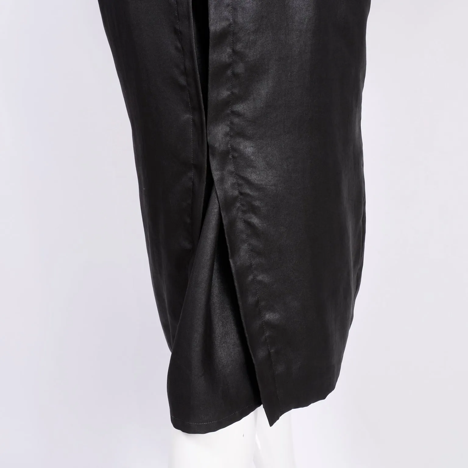 Alber Elbaz Lanvin Spring Summer 2006 Runway Black Silk Trench Coat