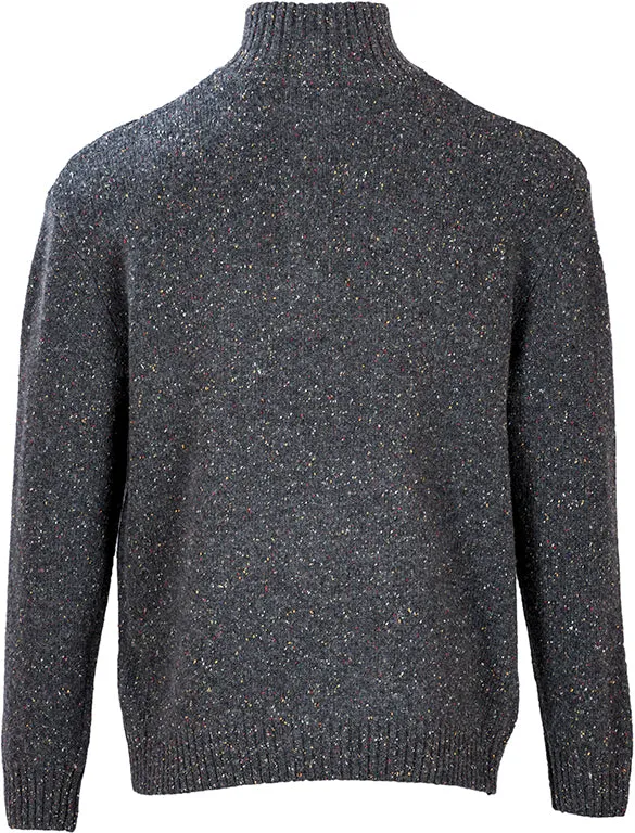 Aran Troyer Zip Sweater | Graphite