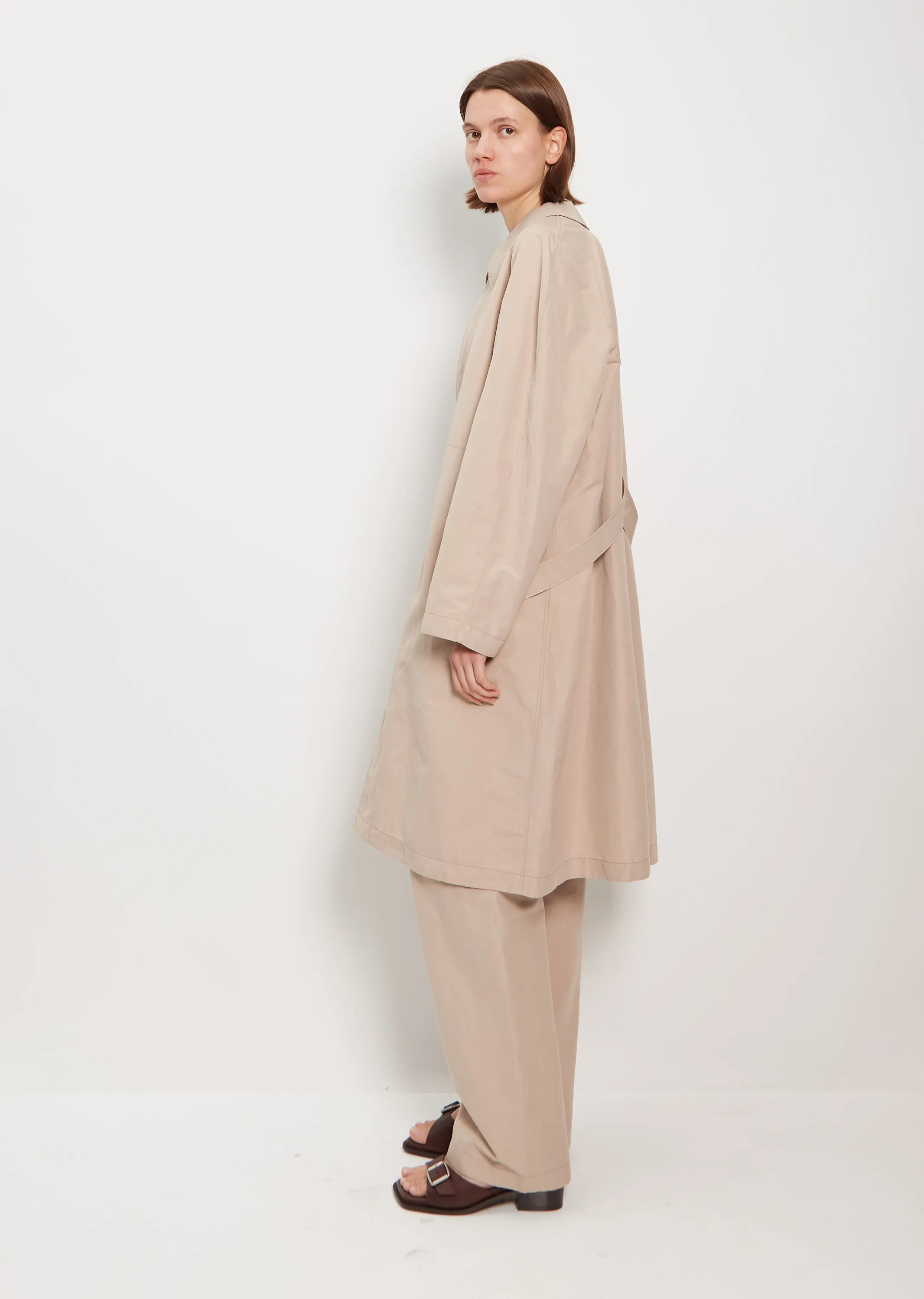 Belted Lightweight Linen Cotton Coat