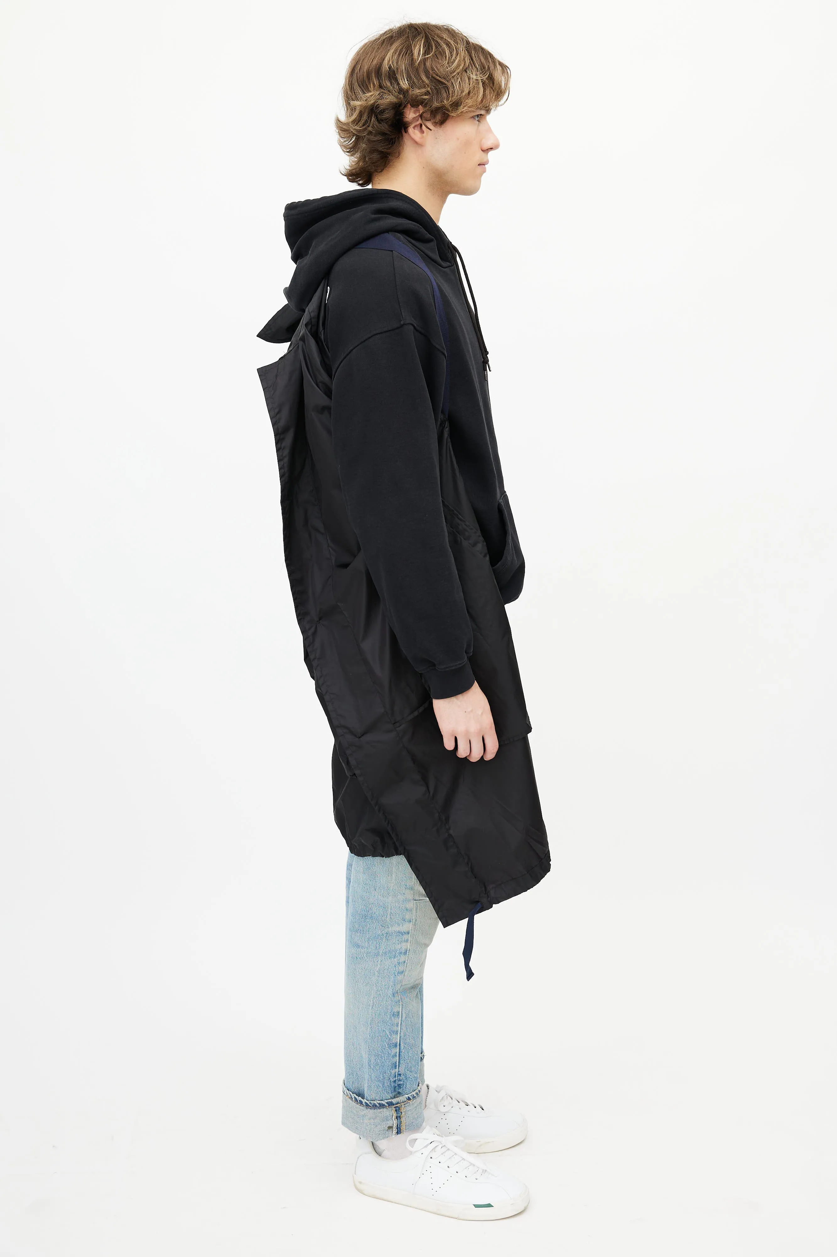 Black Nylon Lightweight Coat