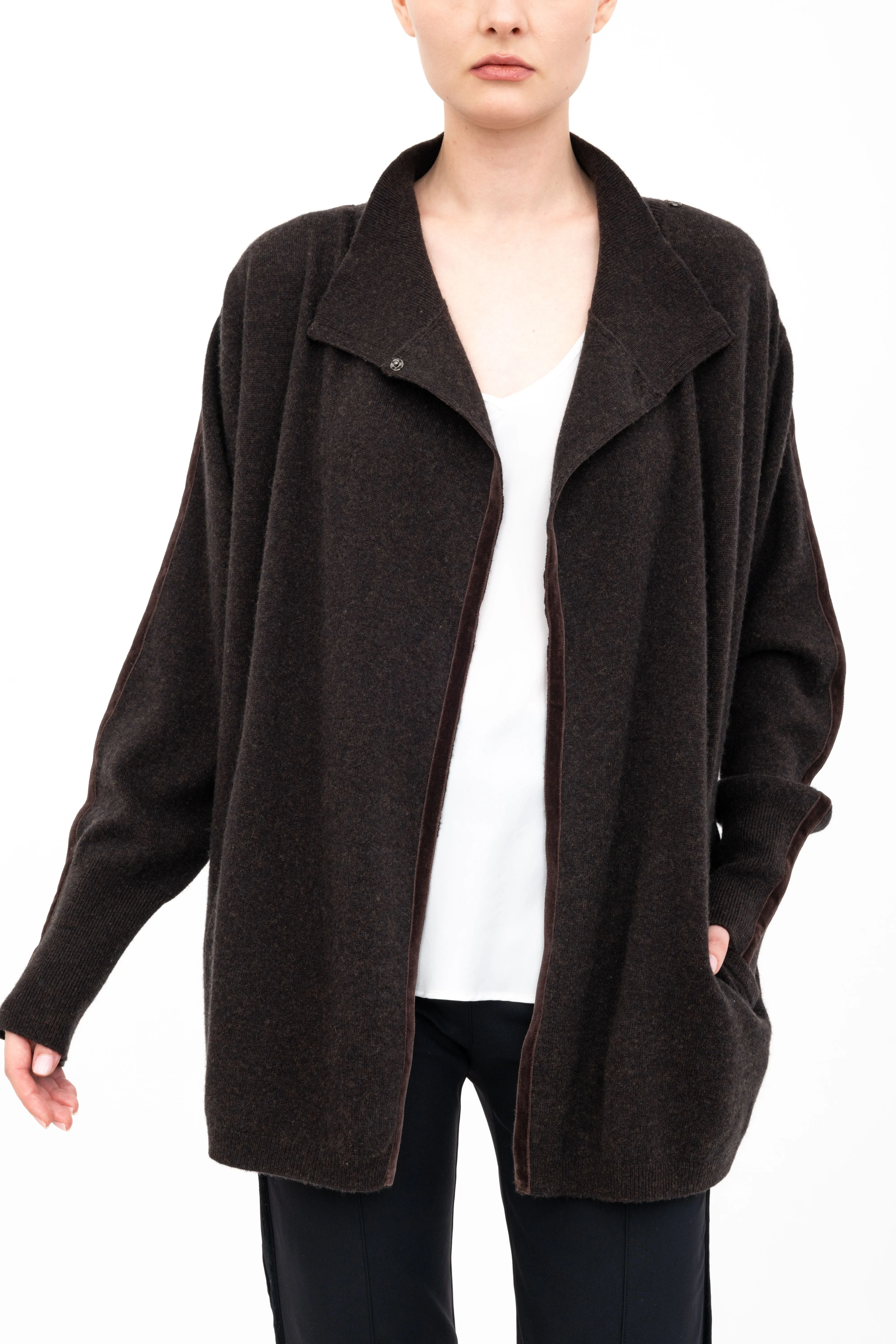 Cashmere Blend Double Breast Knit Cardigan - ACACIA H24