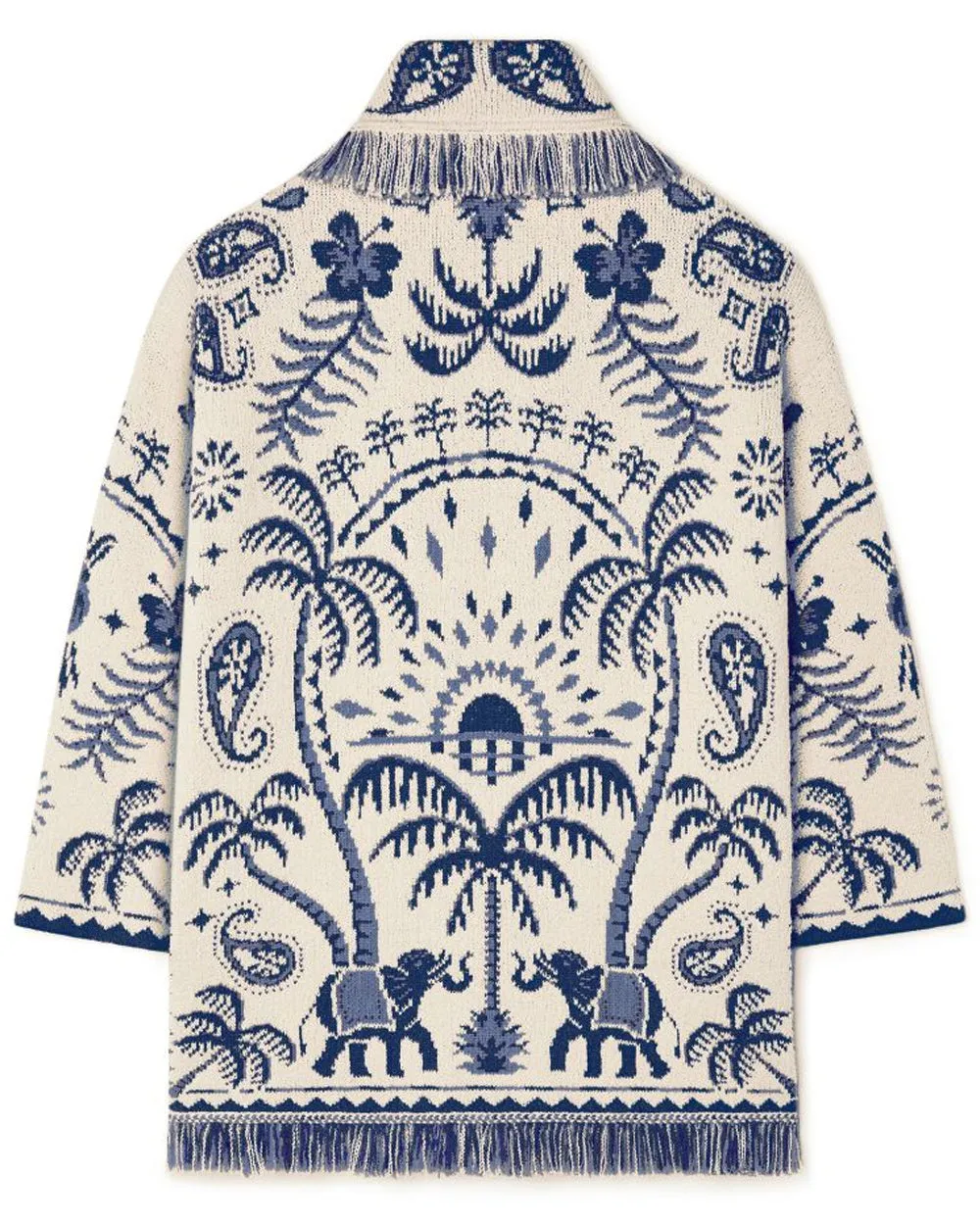 Chalk and Blue Lush Nature Cardigan