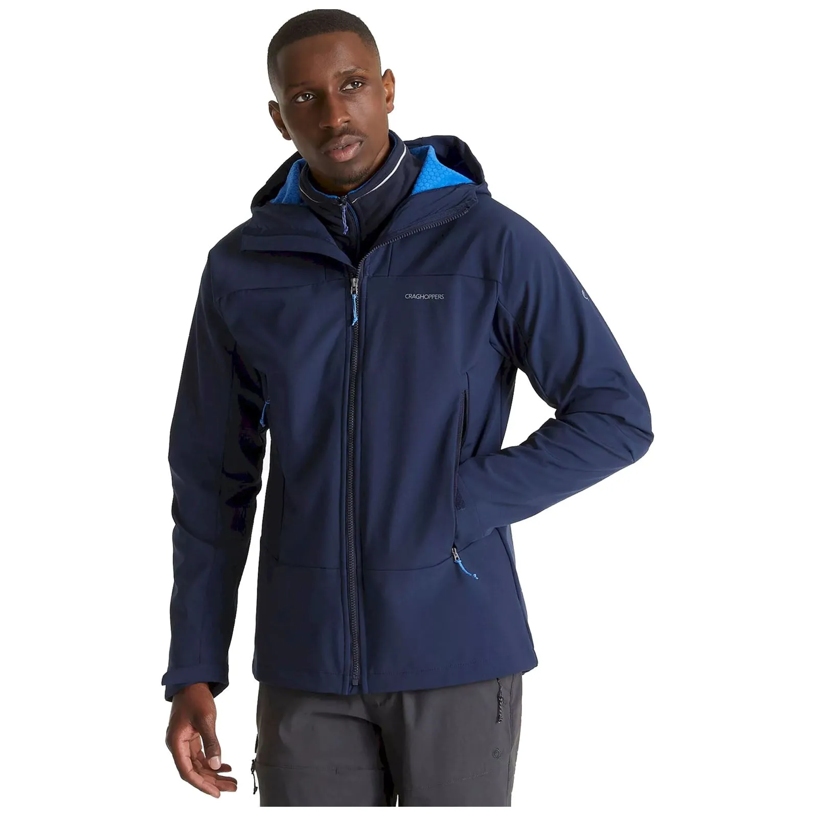 Craghoppers Mens Tripp Hooded Softshell Fleece Jacket