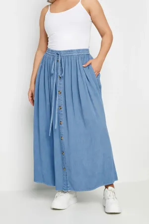 Denim Button Down Skirt