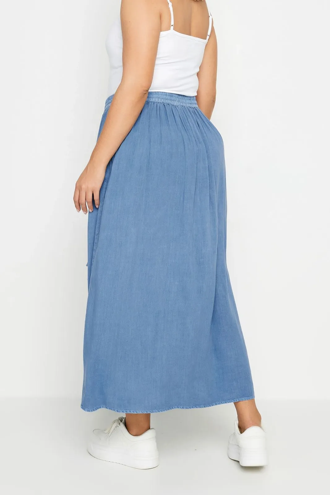 Denim Button Down Skirt