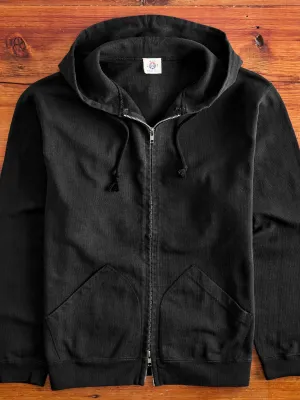 Extra Heavyweight Jersey Zip Hoodie in Black