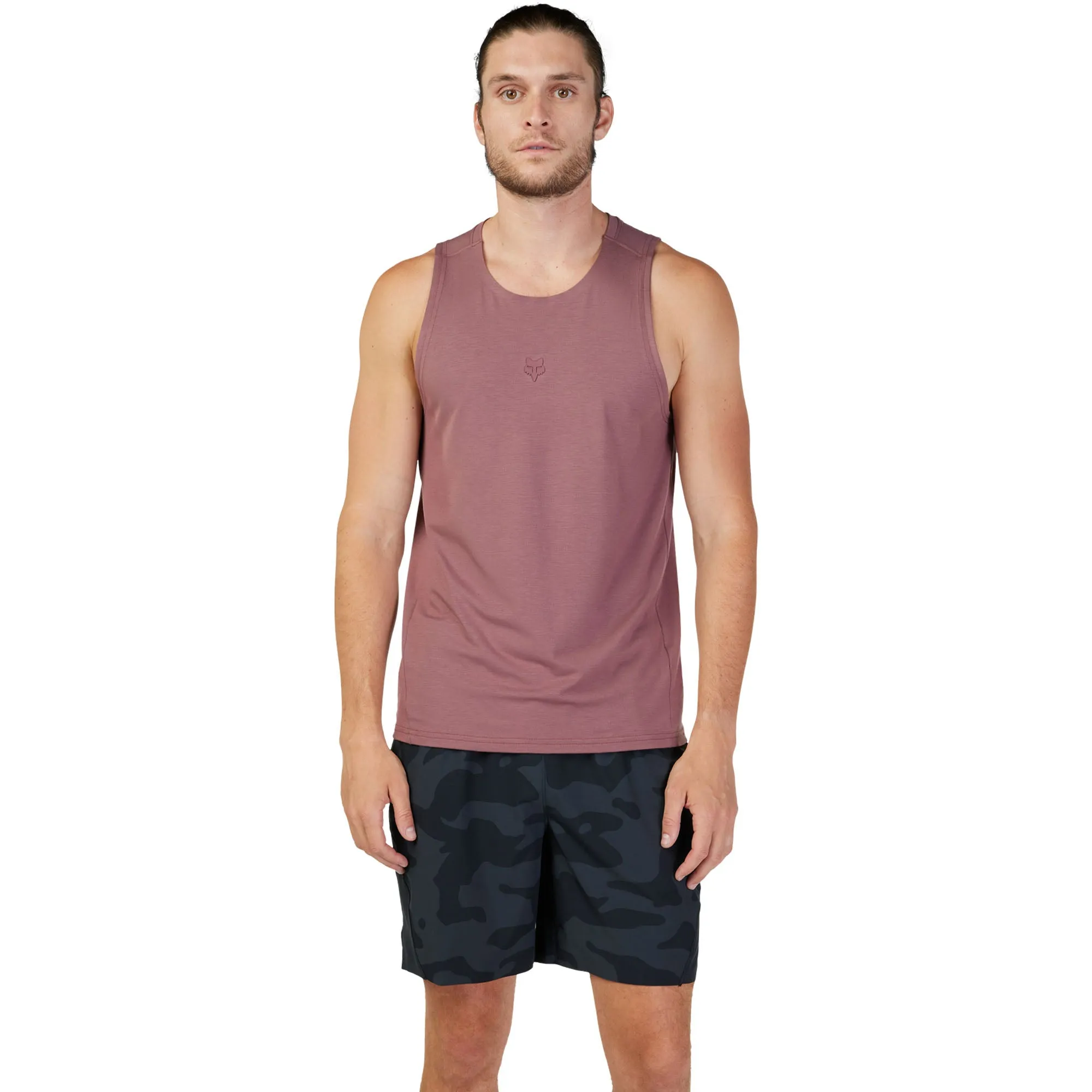 Fox Racing  Mens Rep Tank Top Shirt Moisture Wicking Stretch Comfort Cordovan