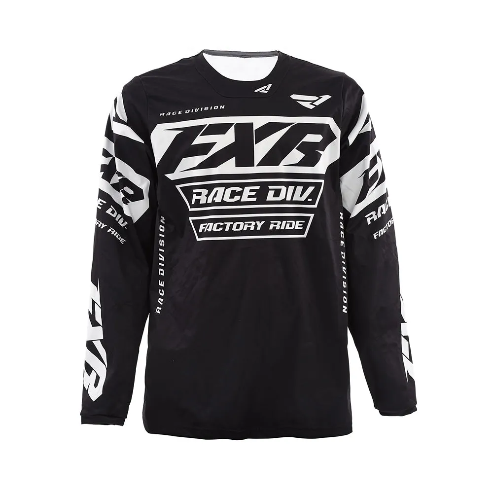 FXR  Black Cold Cross Race Ready Jersey Long Sleeve Lightweight Windproof MotoX