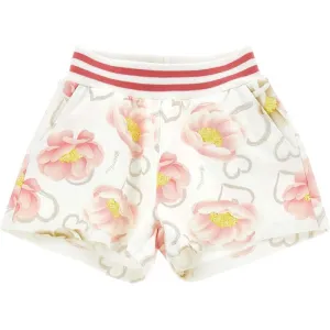 Girls Cream Rose Shorts