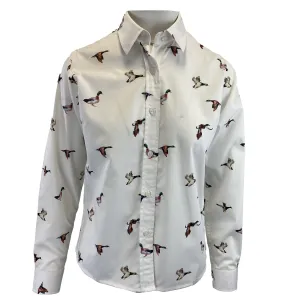 Hazy Blue Womens Long Sleeve Duck Shirt - Camila