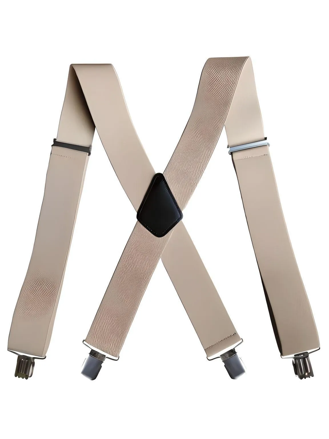 Heavy Duty Big Size Suspenders for Men - 2 Inch Wide X Back 4 Strong Clips