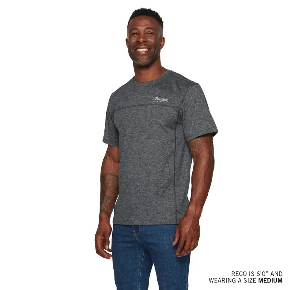 Indian Motorcycle Athlete Script T-Shirt Gray