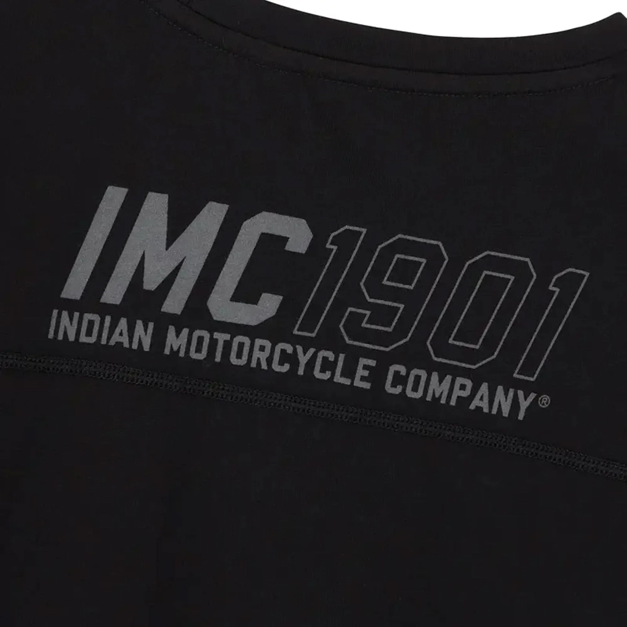 Indian Motorcycle Mens IMC 1901 Sleeve Print Longsleeve T-Shirt Black