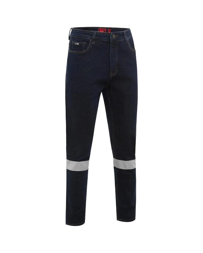 Ladies Taped Stretch Jean - Dark Denim