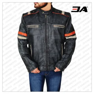 Men Cafe Racer Retro Jacket