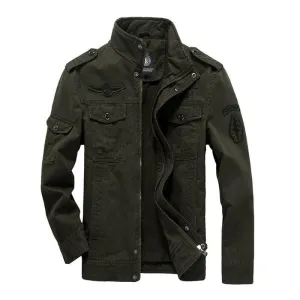 Men Casual Military Style Army Cargo Jacket