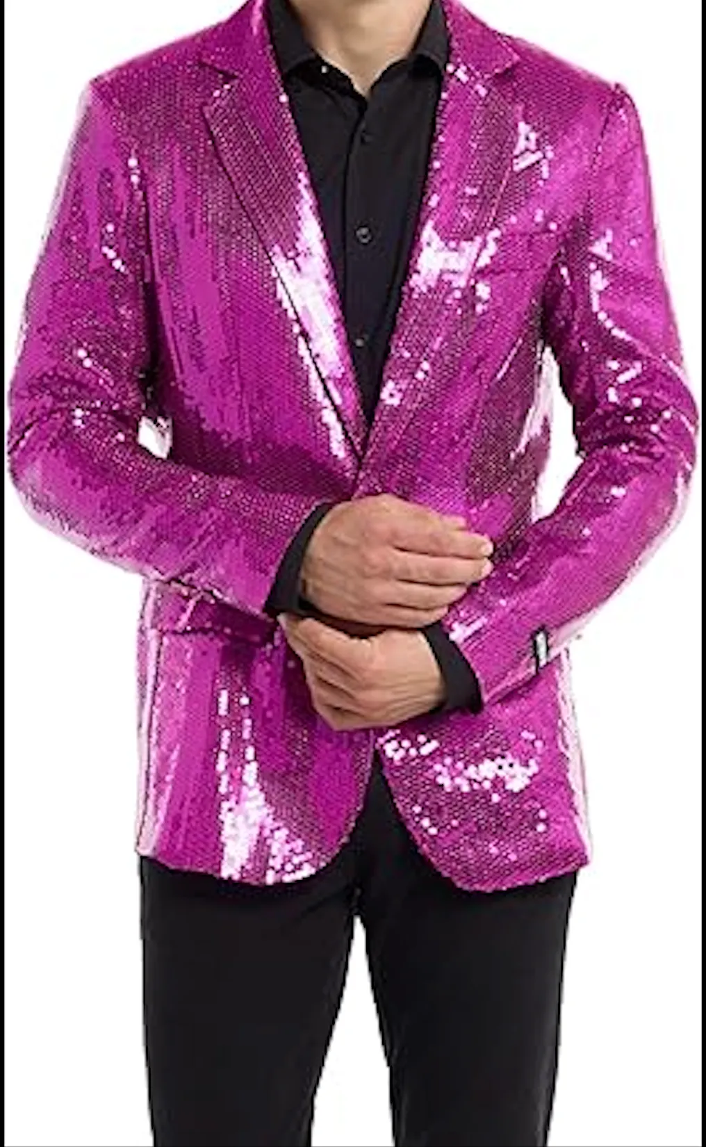 Men's Sequin NYE Blue Blazer Jackets