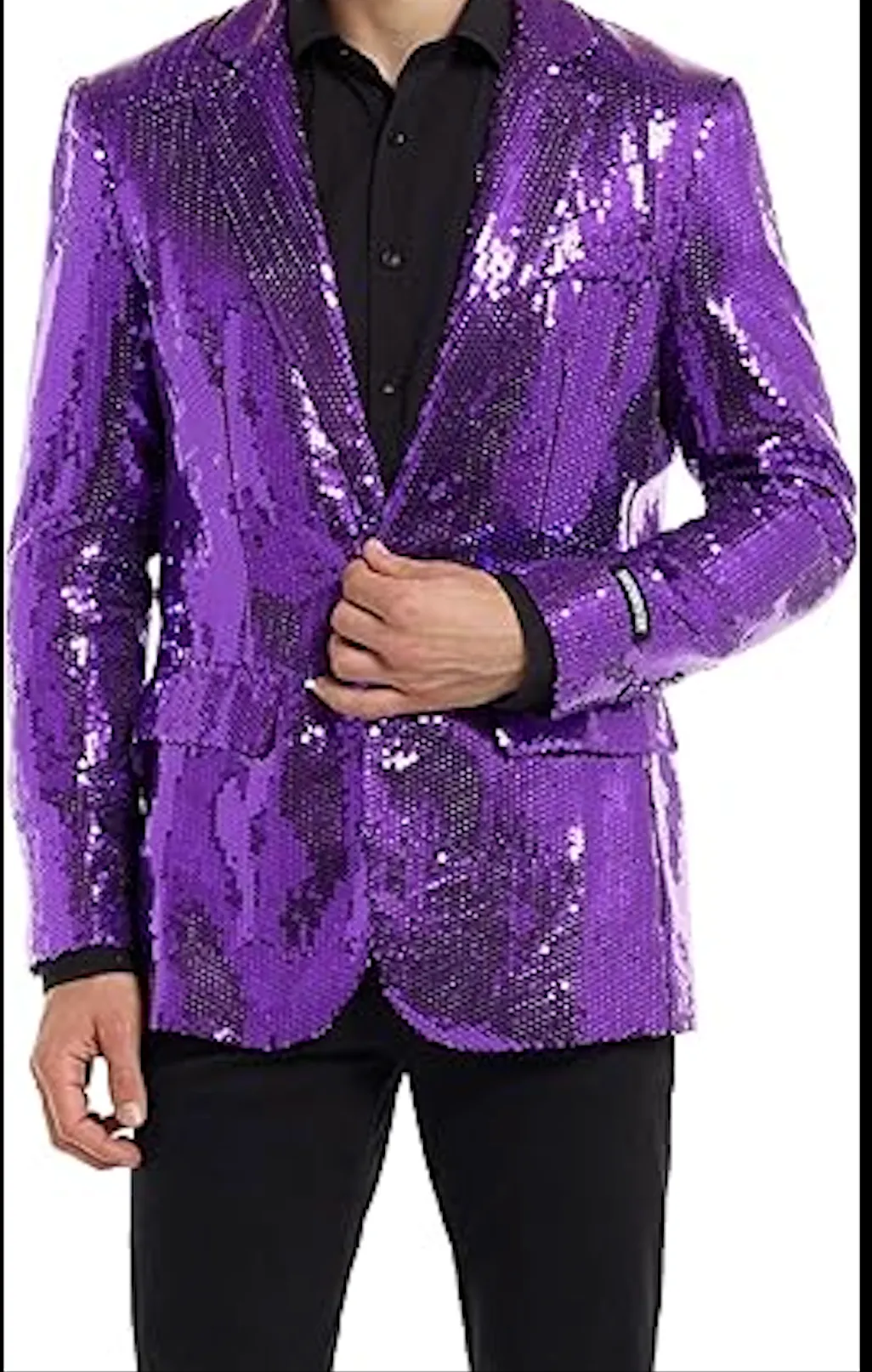 Men's Sequin NYE Blue Blazer Jackets