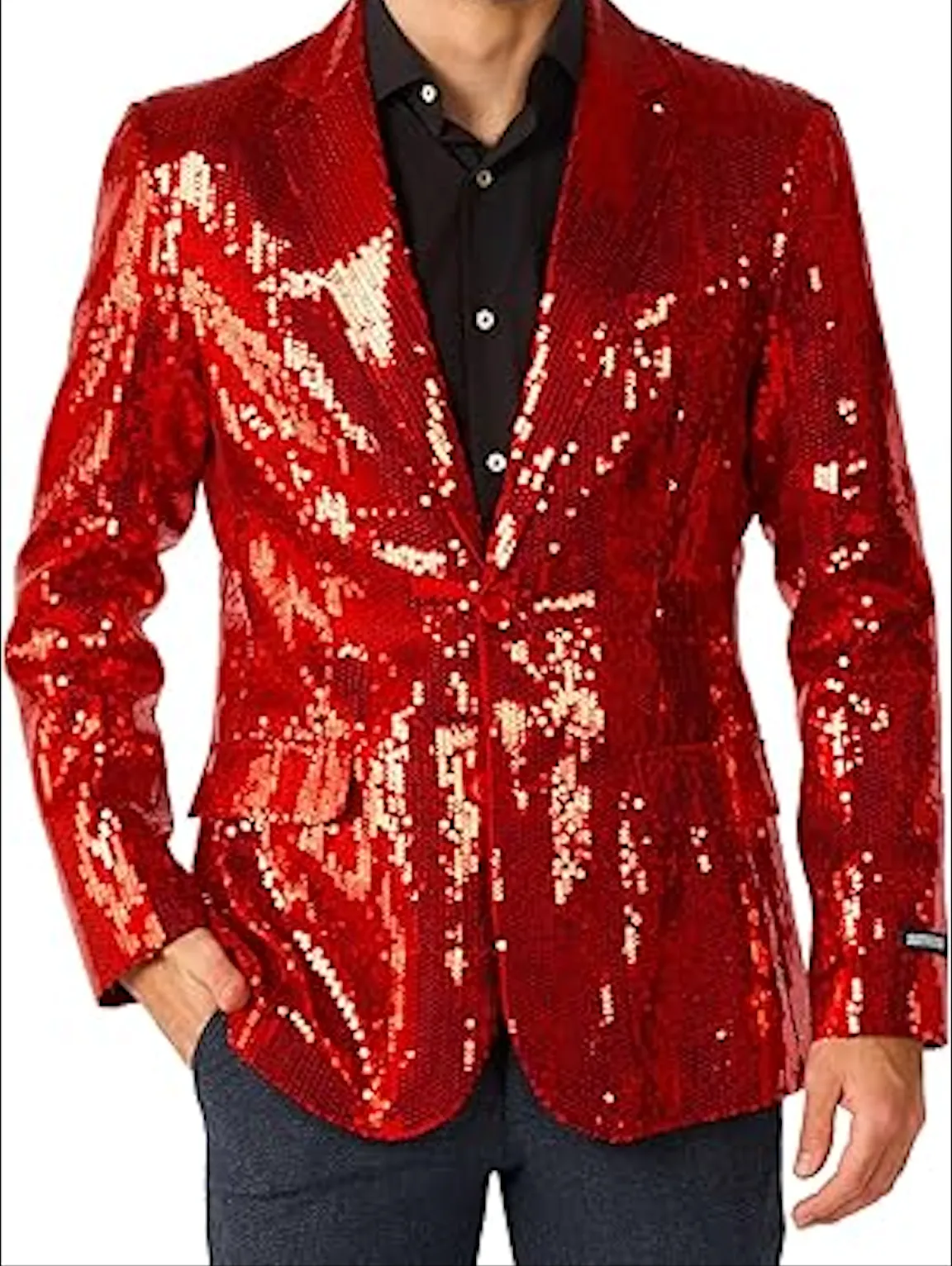 Men's Sequin NYE Blue Blazer Jackets