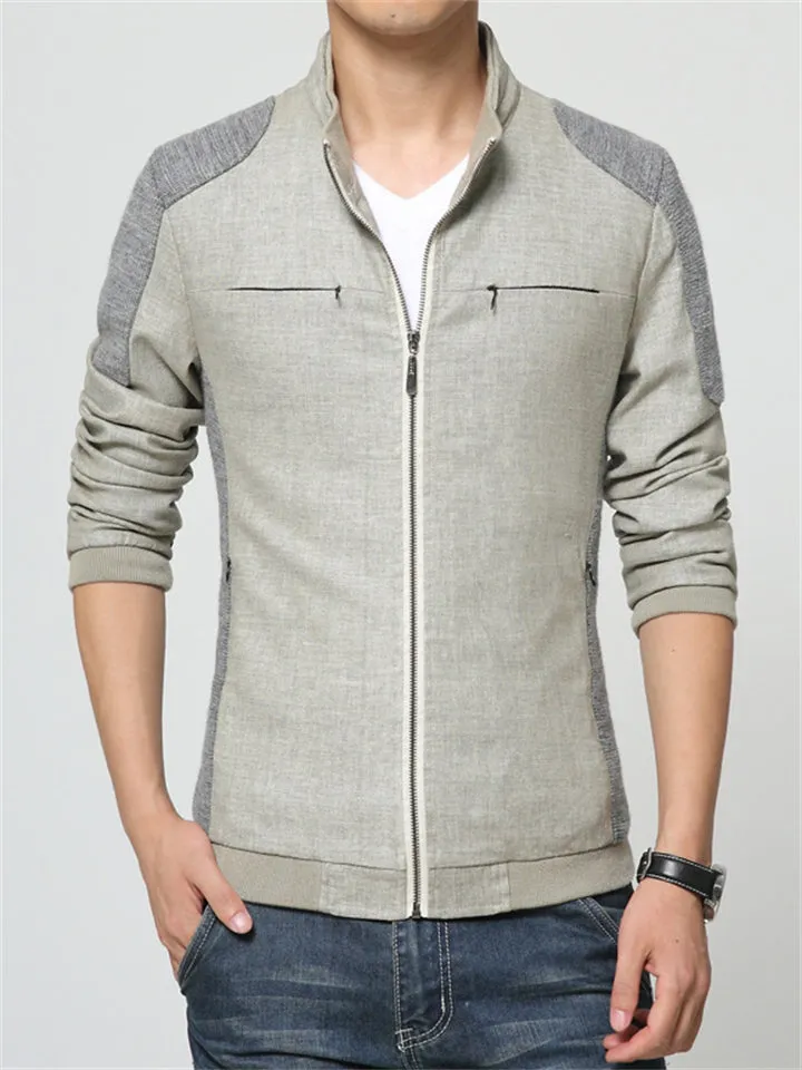 Men's Stylish Casual Zip Up Linen Jackets