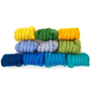 Mixed Merino Wool Variety Pack | Summer Holiday (Multicolored), 250 Grams, 23 Micron