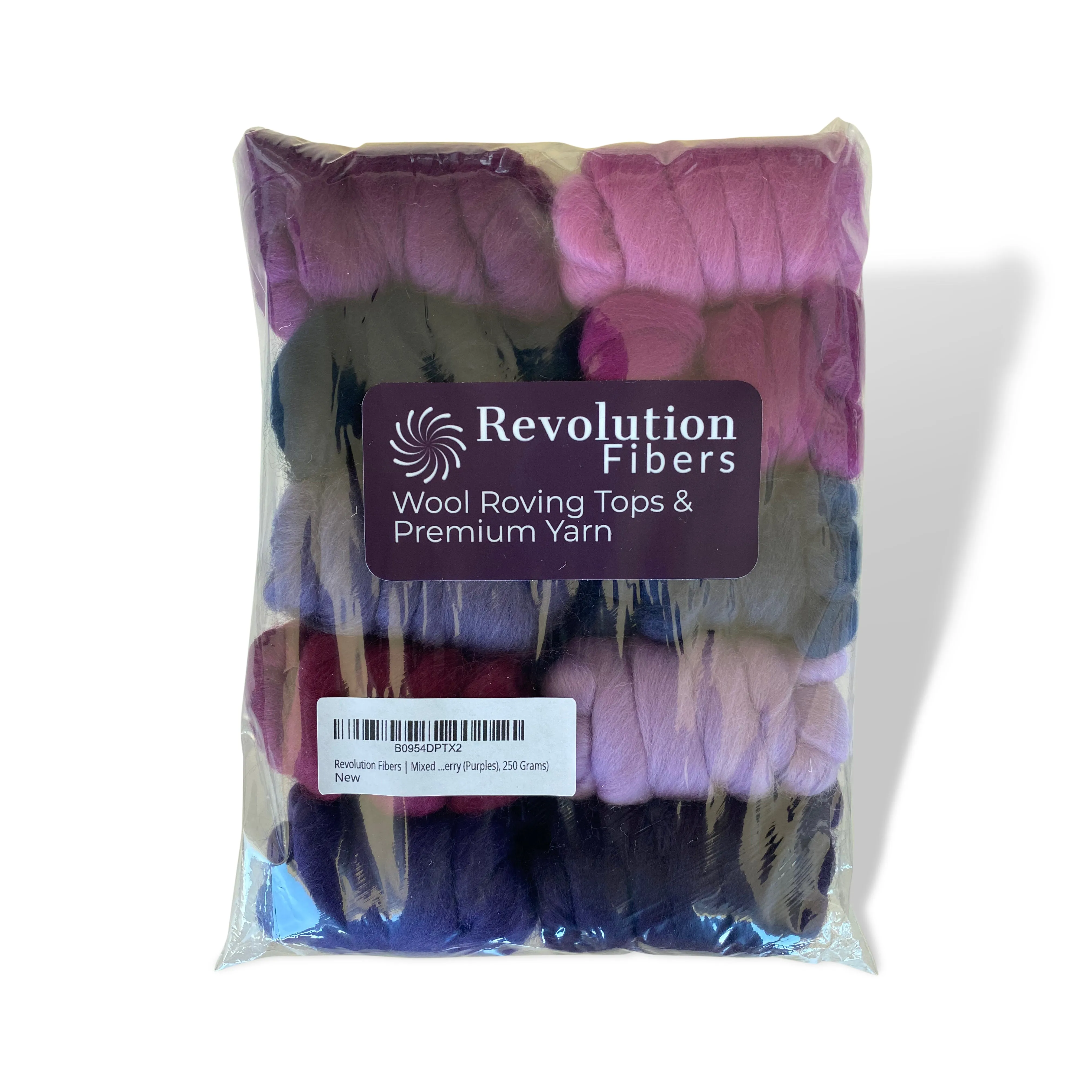 Mixed Merino Wool Variety Pack | Very Berry (Purples) 250 Grams, 23 Micron