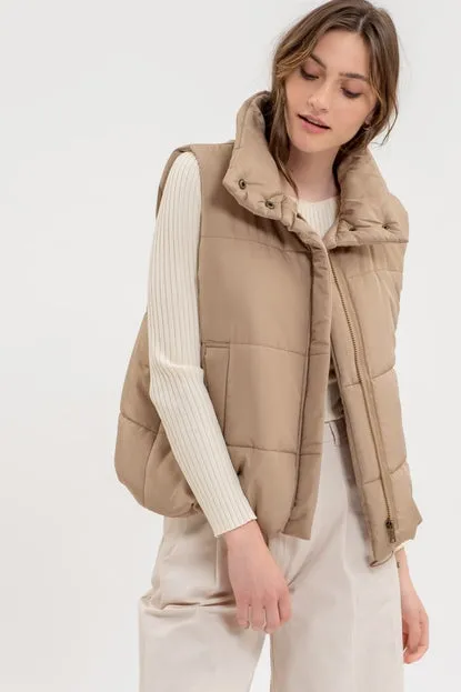 Mocha Puffer Vest