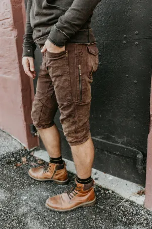 Moto Shorts - Rusty Brown