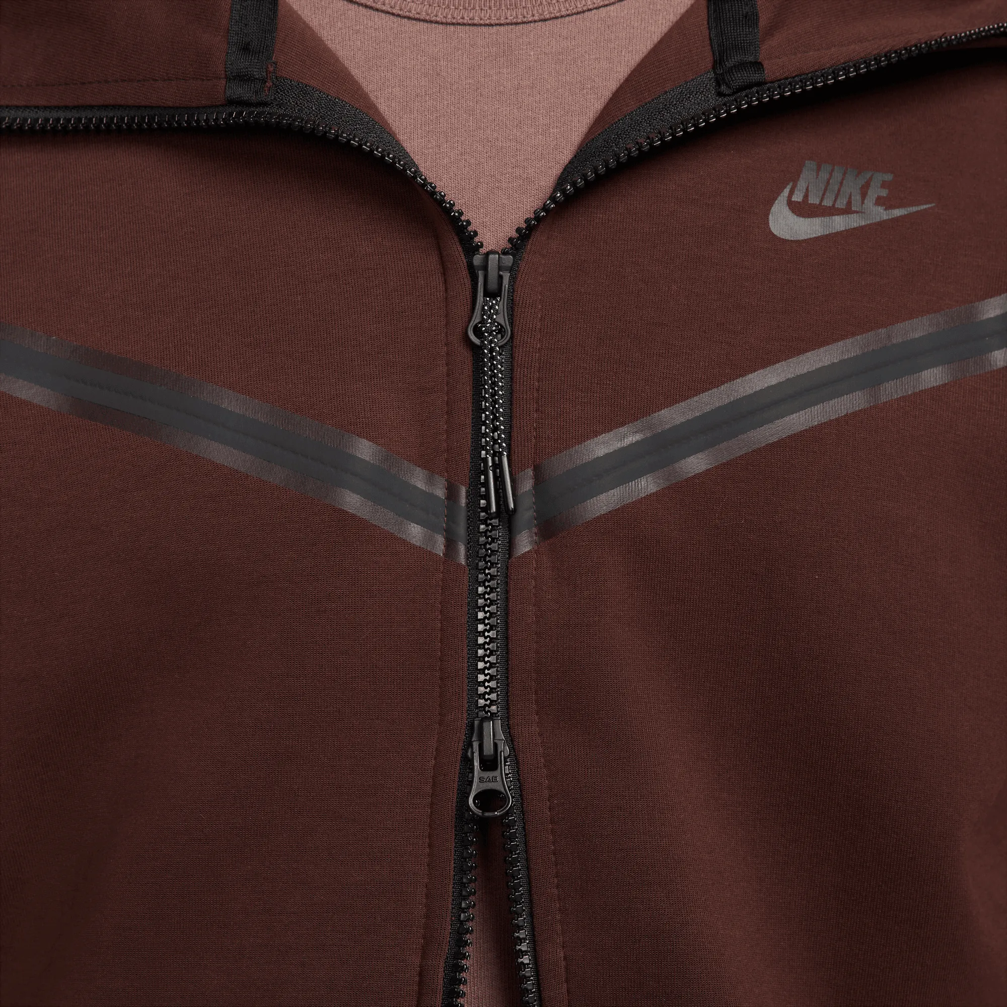 Nike Sportswear Tech Fleece Brown Full-Zip Hoodie