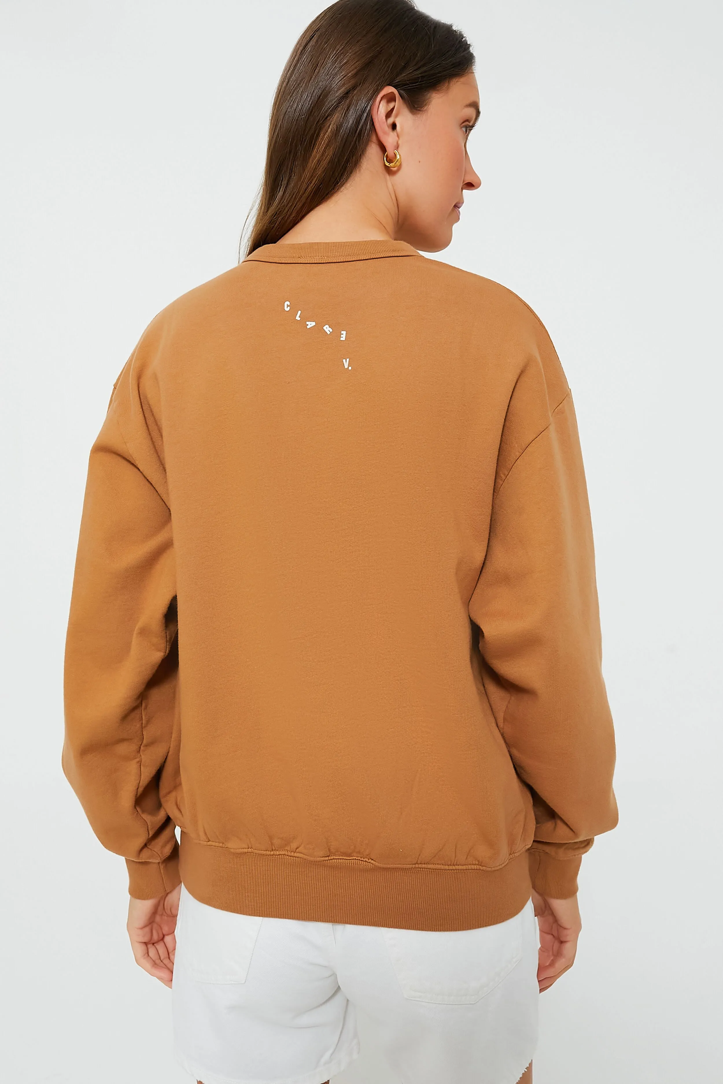 Nutmeg with Cream Block Ciao Oversized Sweatshirt