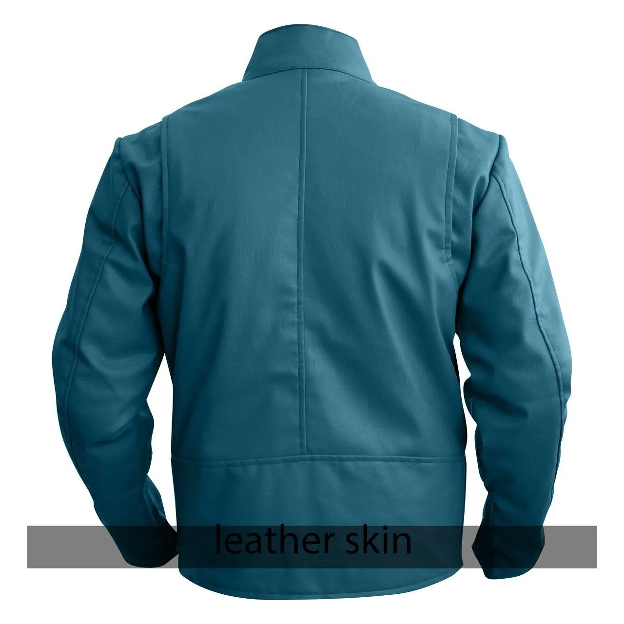 NWT Stylish Sea Green  Men Stylish Synthetic  Leather Jacket