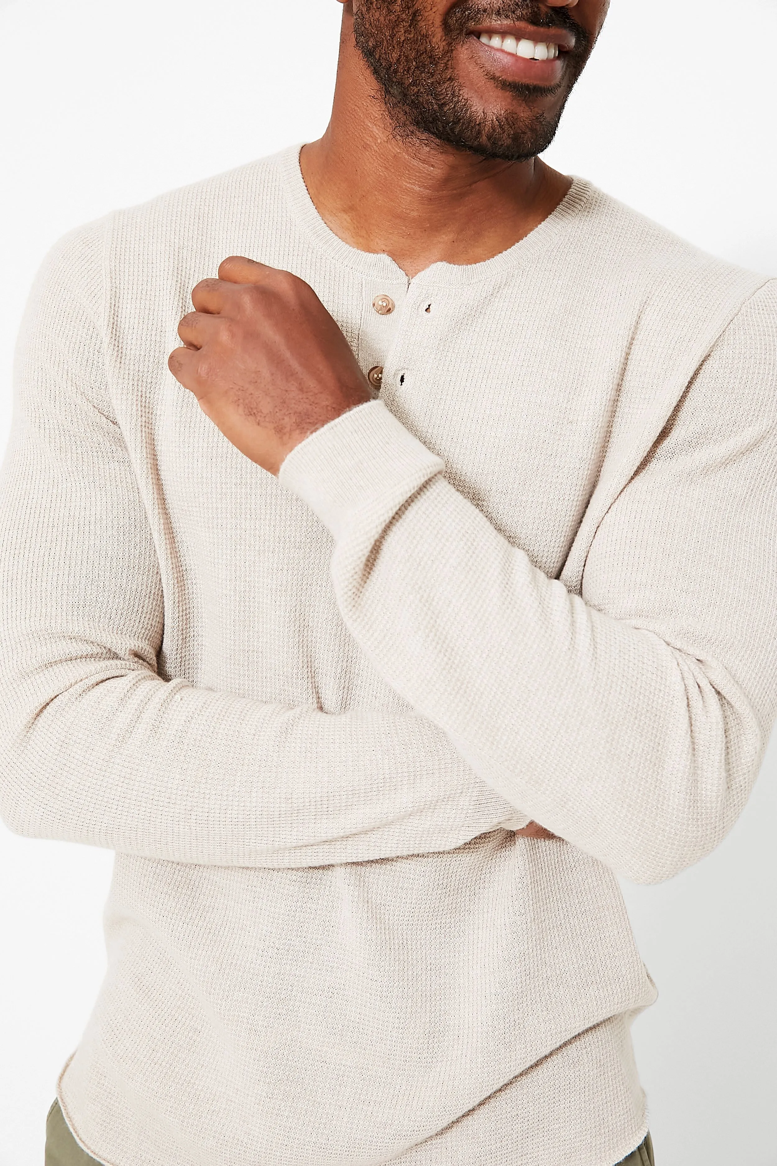 Oyster Midweight Sweater Henley