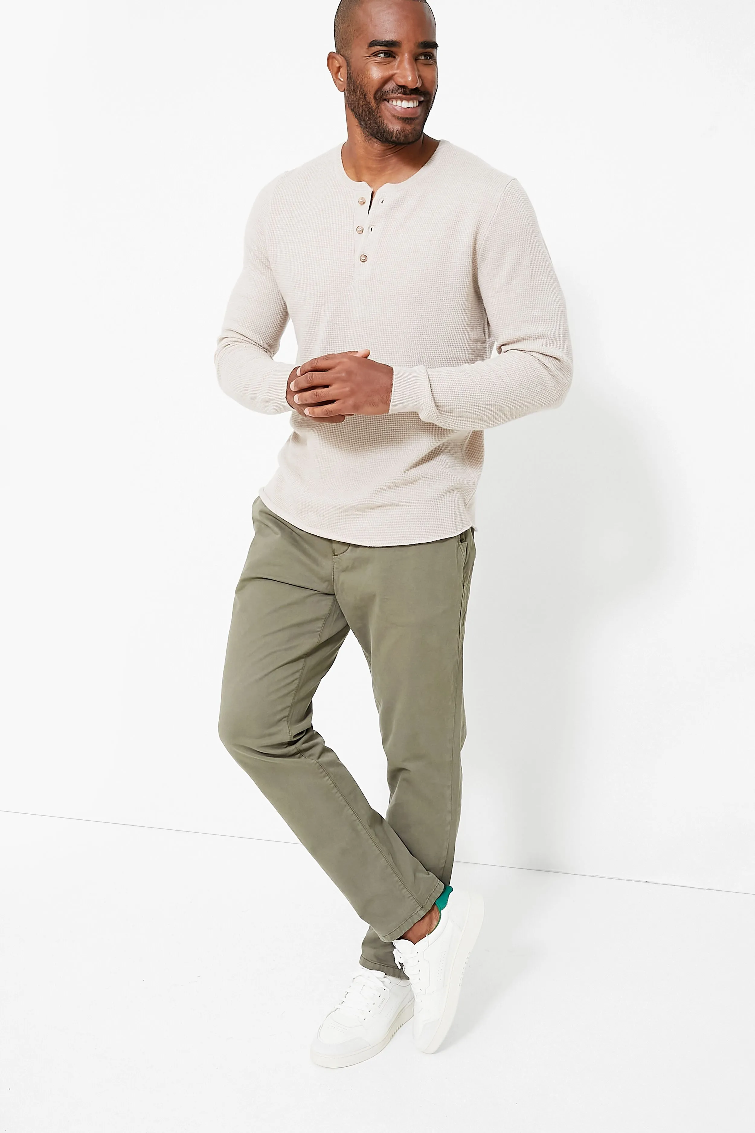 Oyster Midweight Sweater Henley