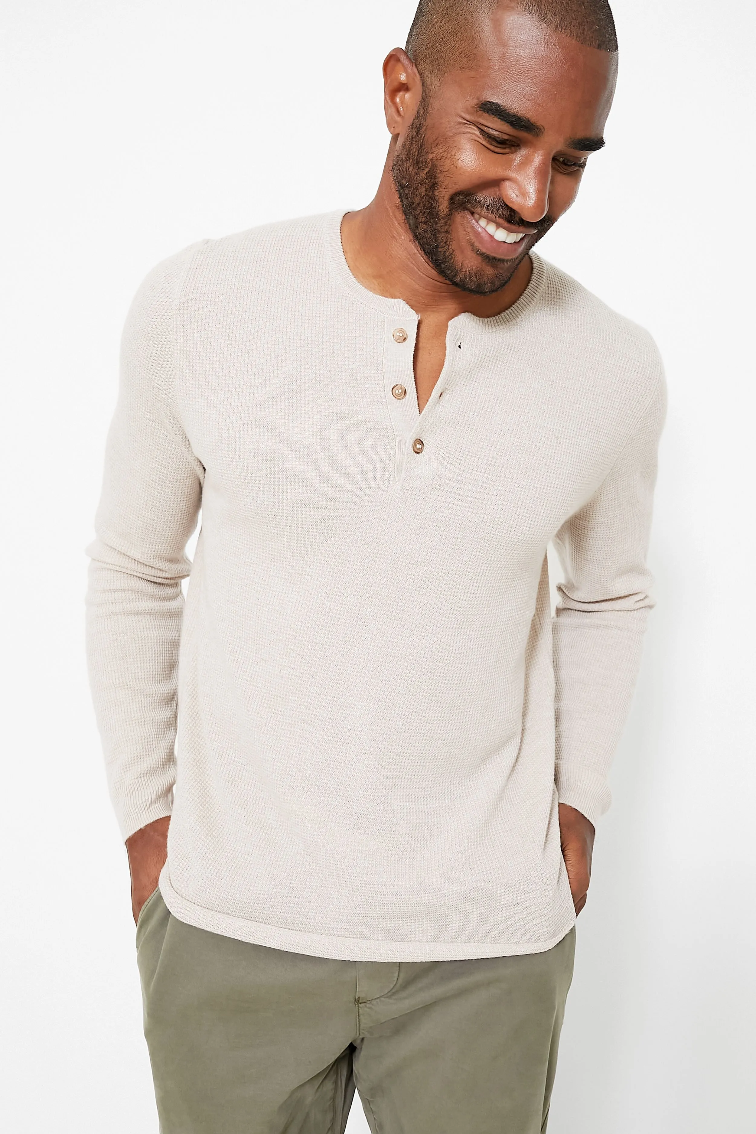 Oyster Midweight Sweater Henley