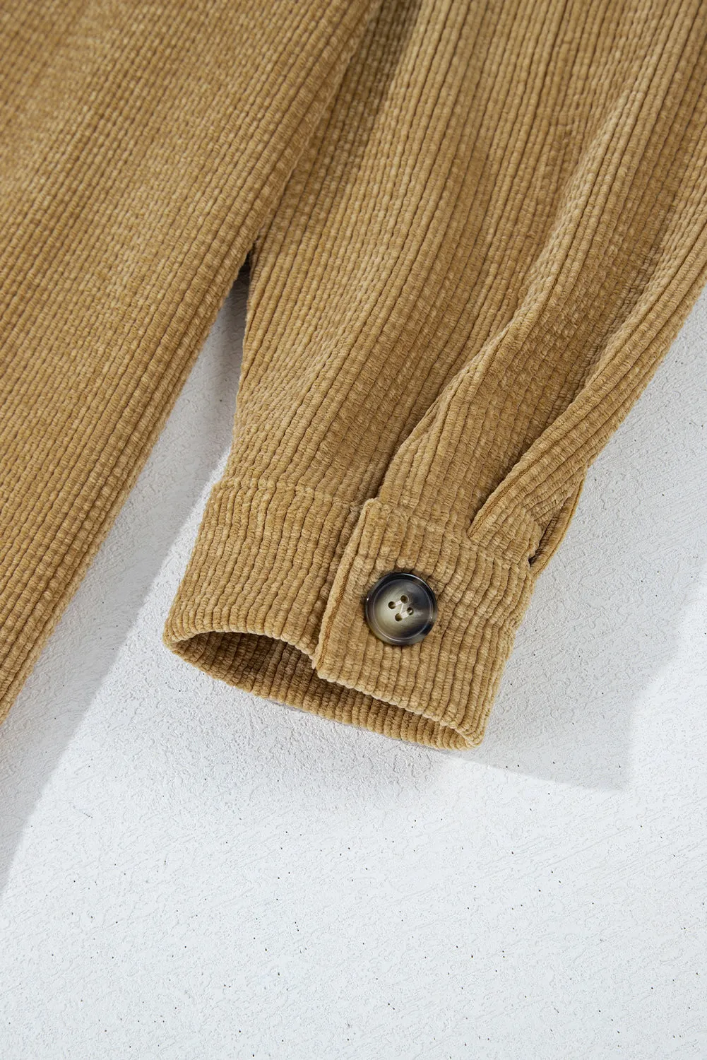 Pocket Button Up Corduroy Shacket