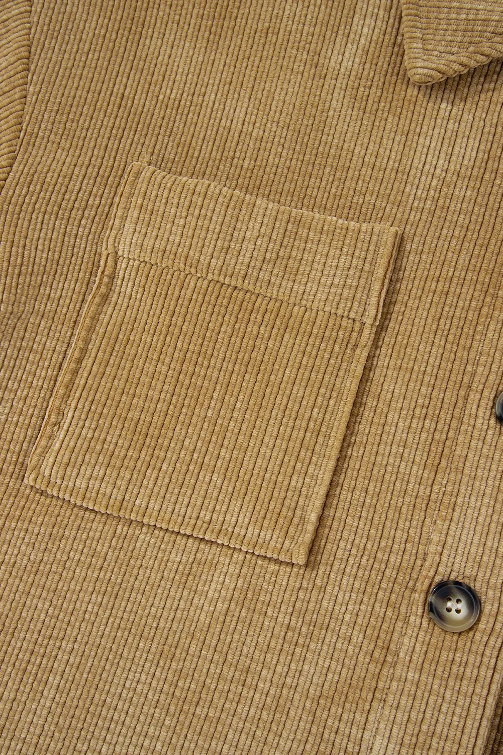 Pocket Button Up Corduroy Shacket