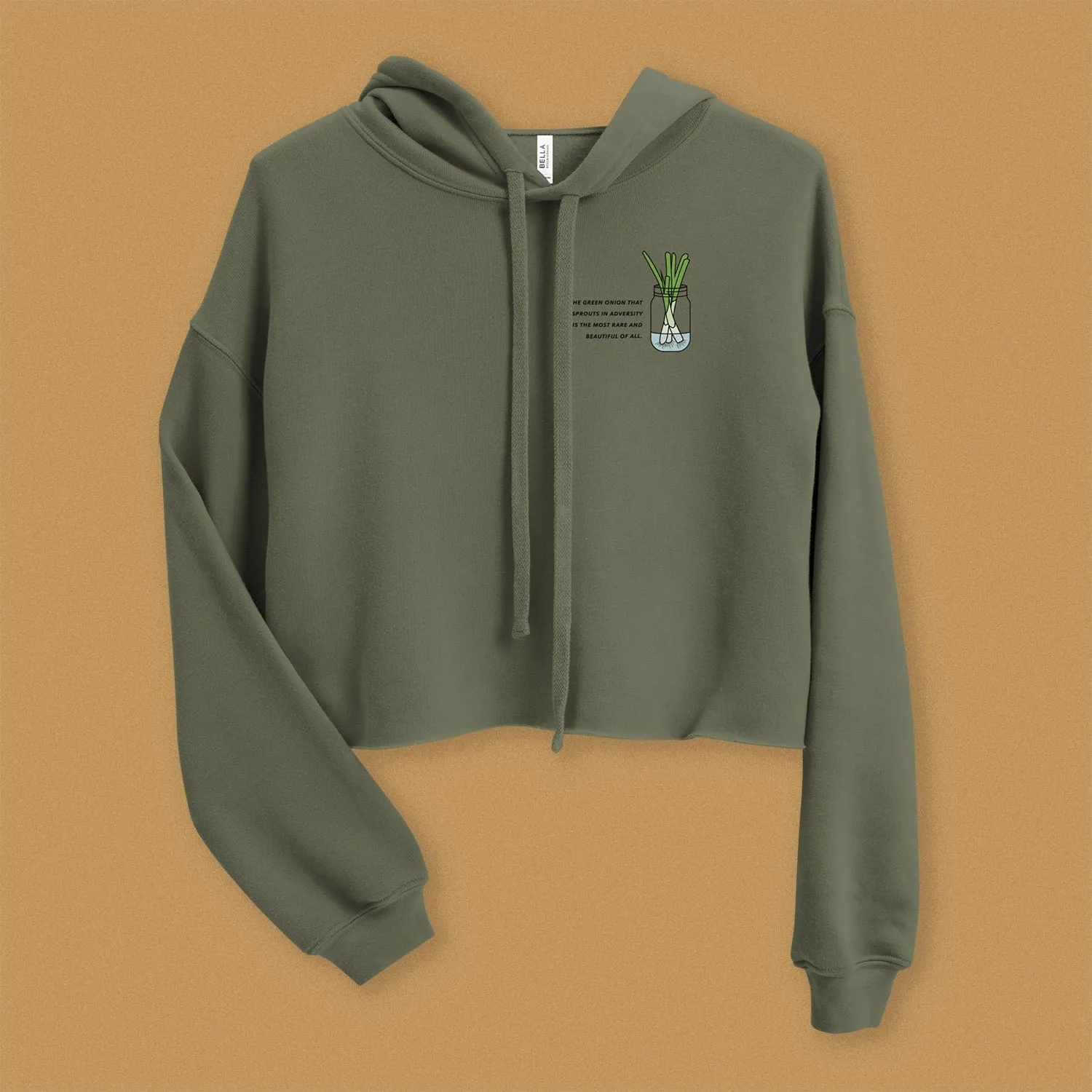 "The Green Onion That Sprouts" Crop Hoodie