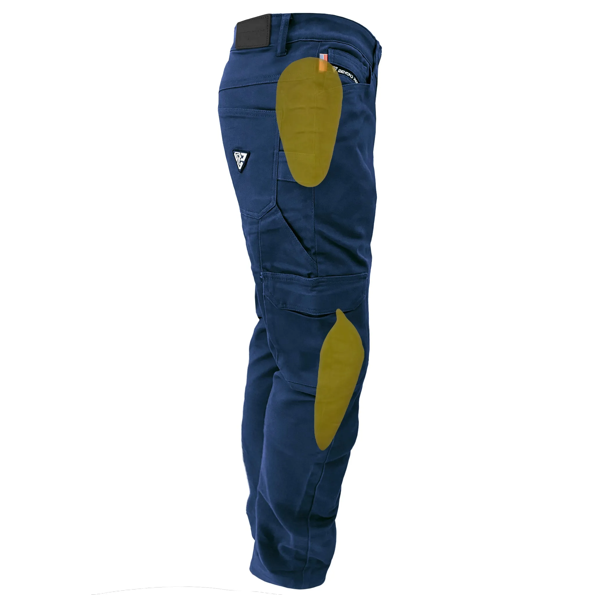 SALE Loose Fit Cargo Pants - Navy Blue with Pads