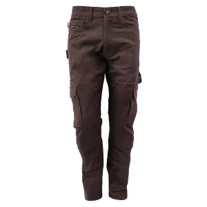 SALE Straight Leg Cargo Pants - Dark Coffee with Pads