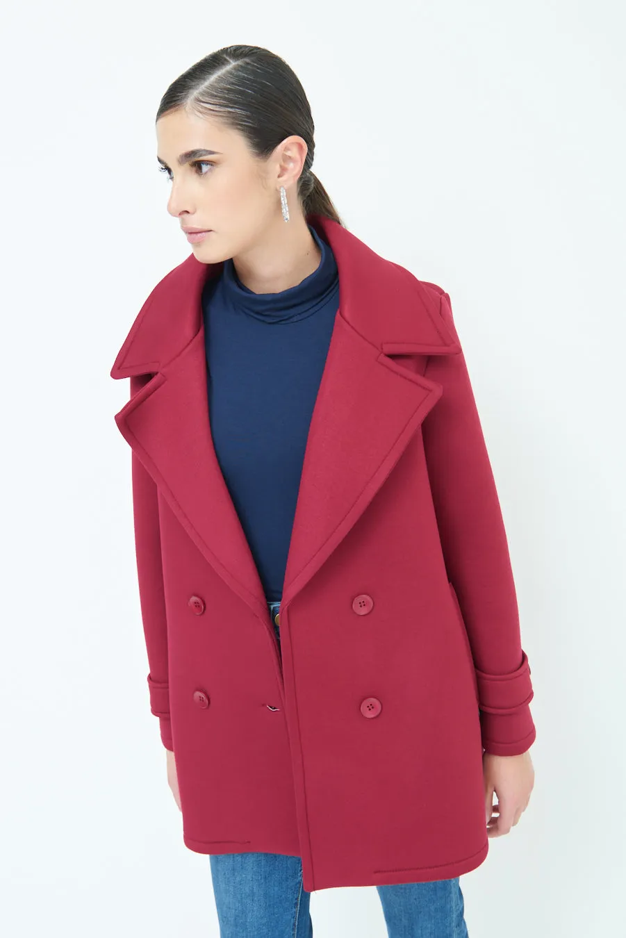 Stylish double-breasted coat wholesale