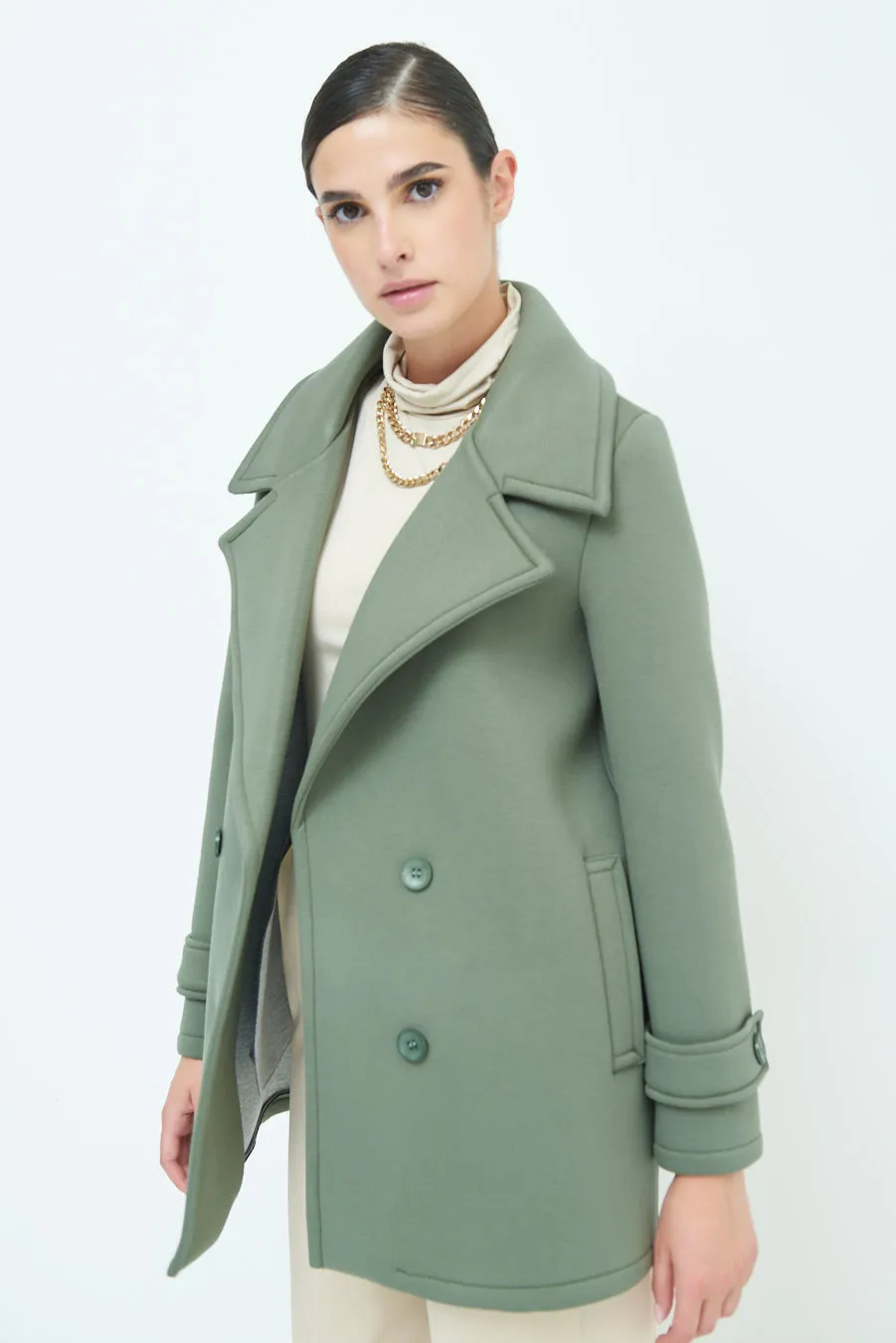 Stylish double-breasted coat wholesale