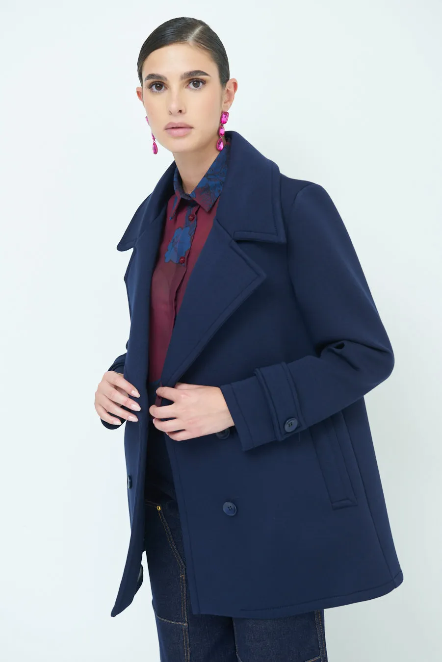 Stylish double-breasted coat wholesale