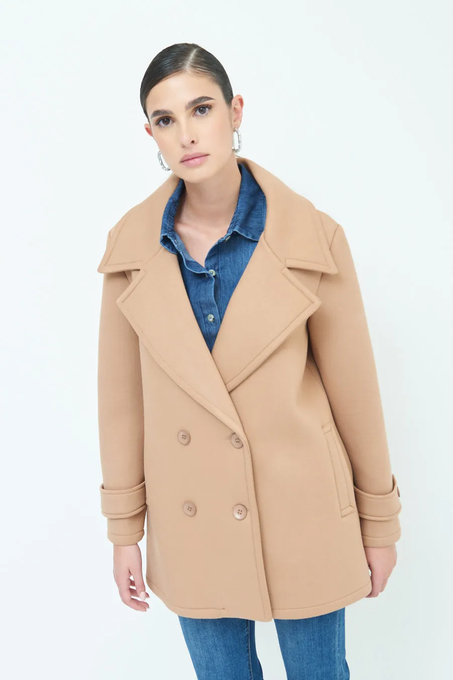 Stylish double-breasted coat wholesale