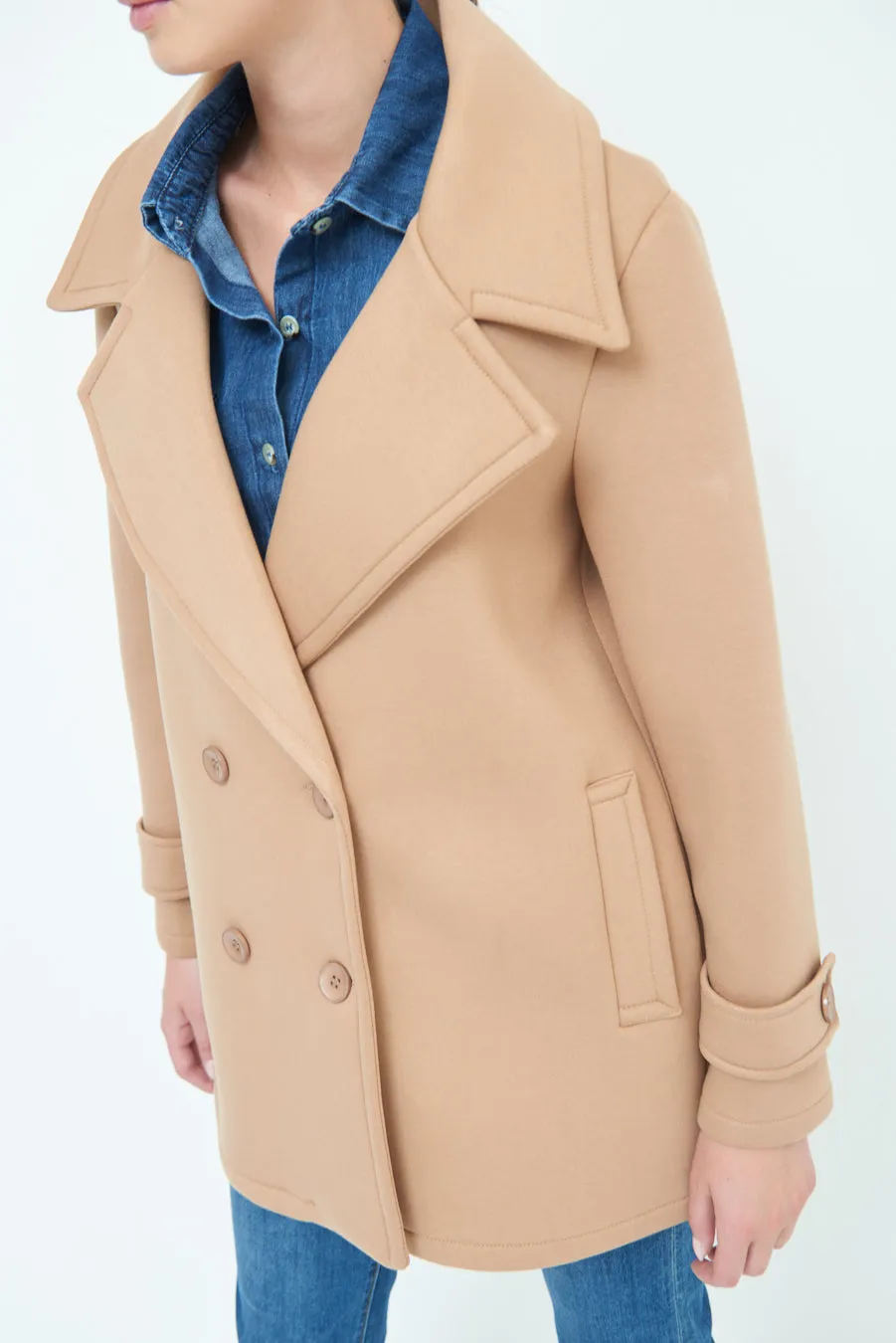 Stylish double-breasted coat wholesale