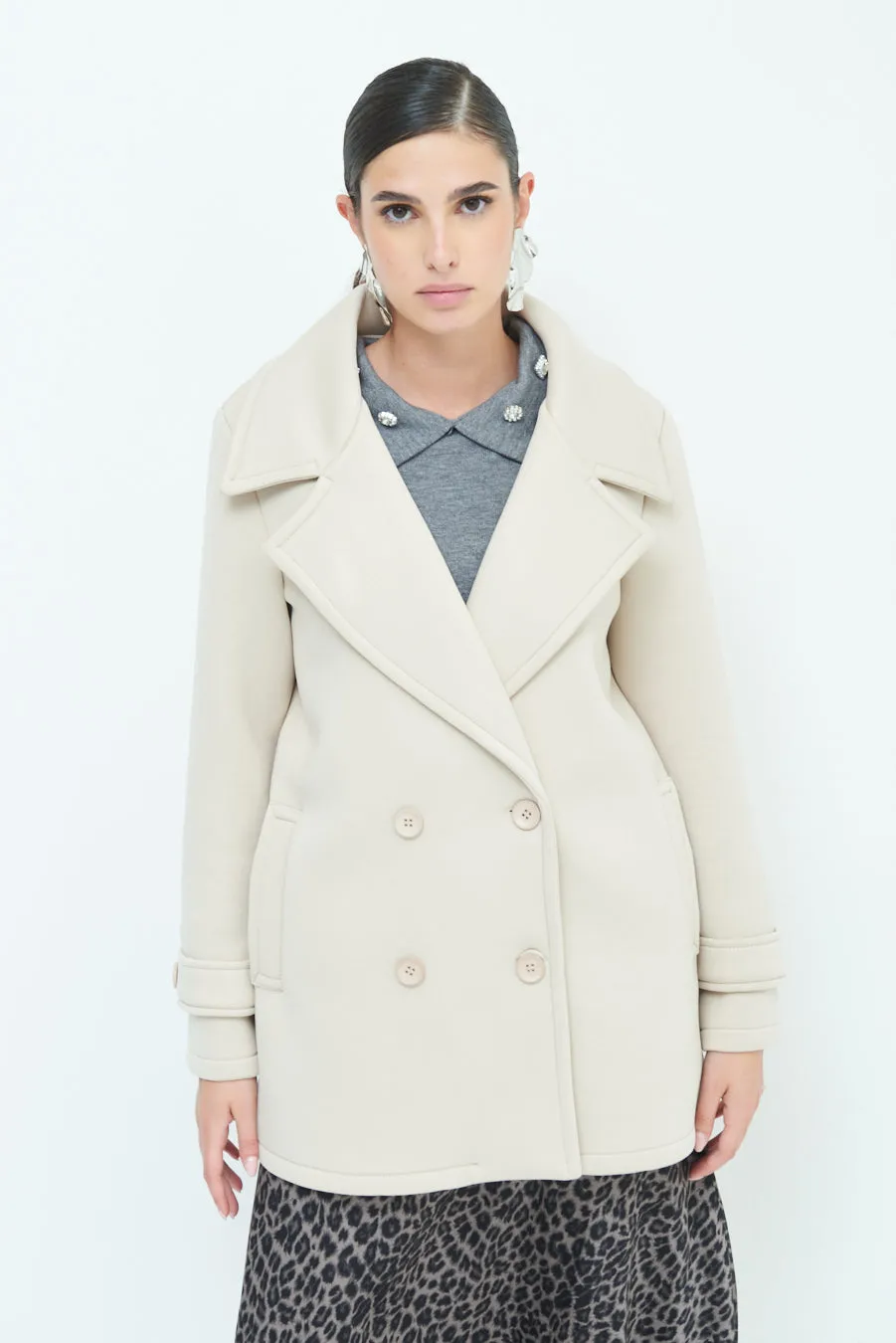 Stylish double-breasted coat wholesale