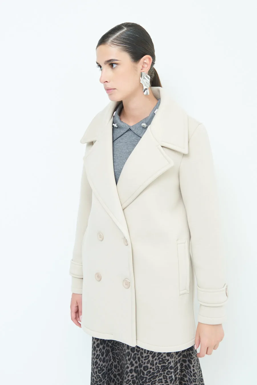 Stylish double-breasted coat wholesale