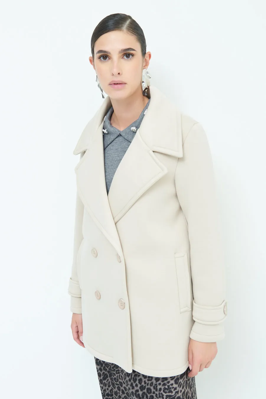 Stylish double-breasted coat wholesale